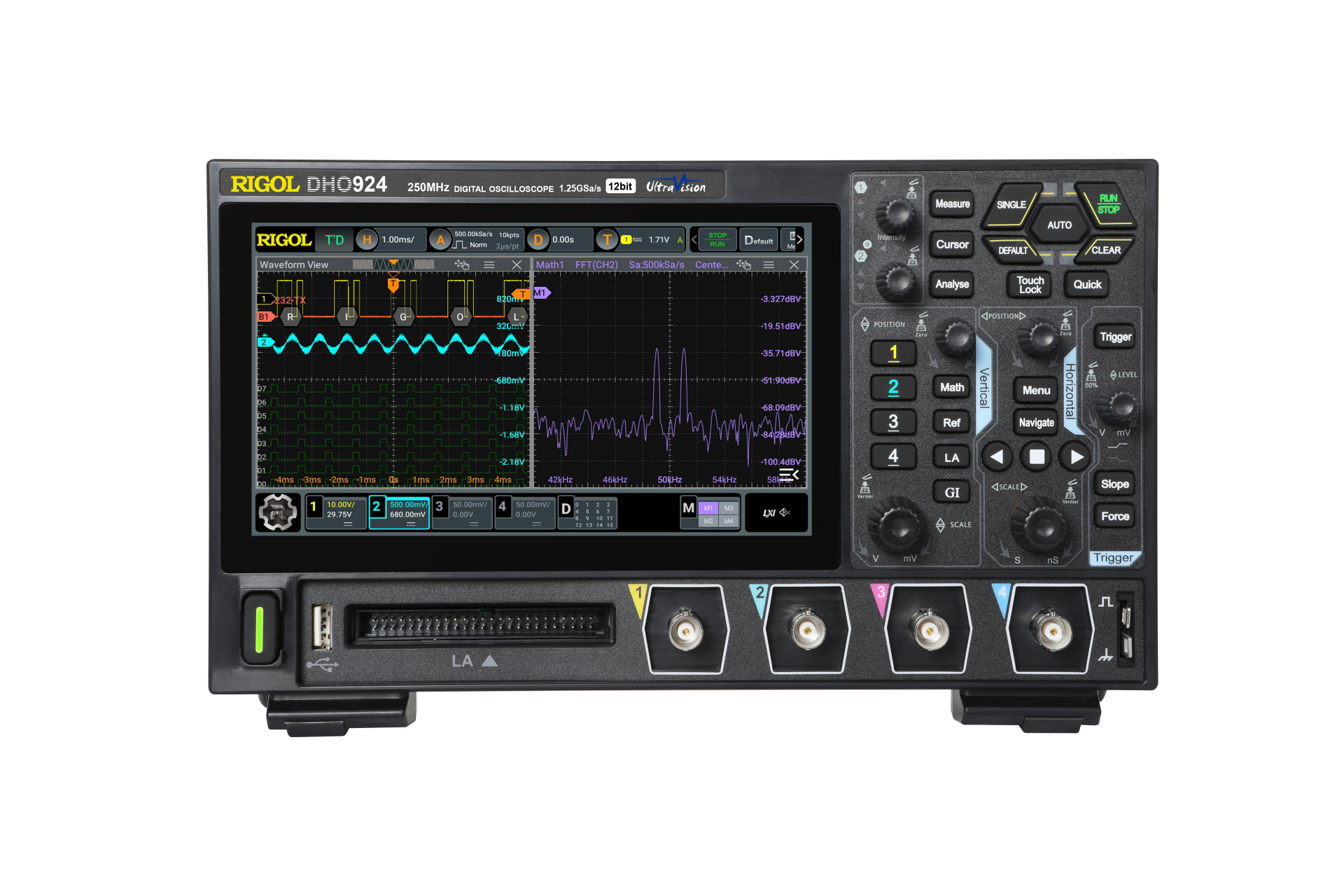 DHO924 250MHz 4 Kanal 12 Bit Dijital Osiloskop