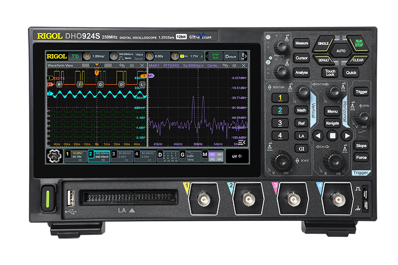 DHO924S 250MHz 4 Kanal 12 Bit Sinyal Jeneratörlü Dijital Osiloskop