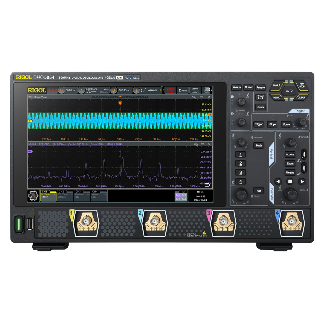 DHO5054 500 MHz 4 Kanal 12 Bit Dijital Osiloskop