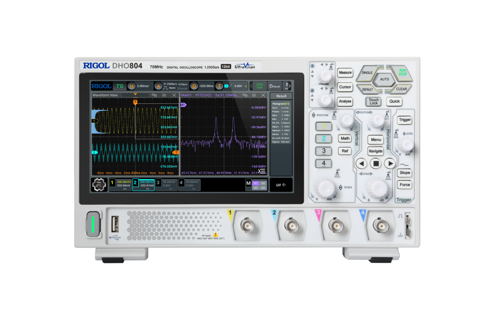 DHO804 70 MHz 4 Kanal 12 Bit Dijital Osiloskop