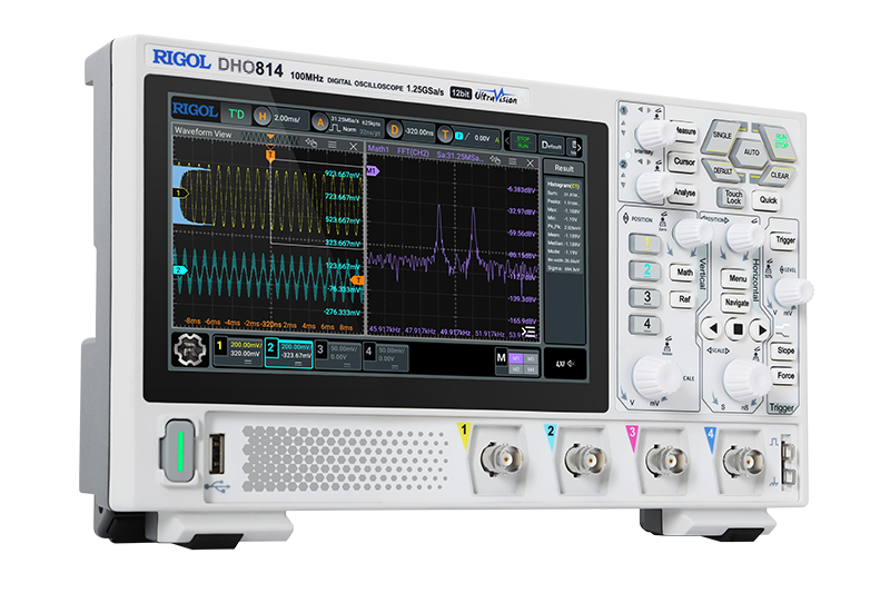 Rigol DHO814 100 MHz, 4 Kanallı, 12 Bit Dijital Osiloskop