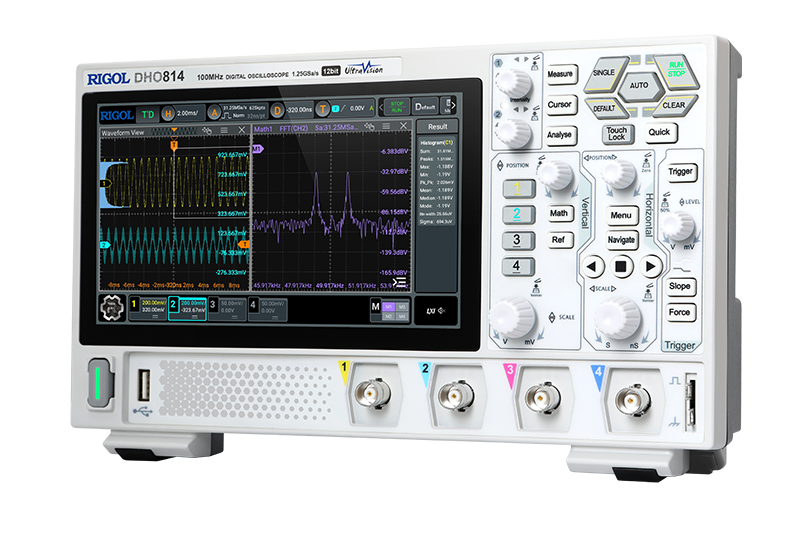 DHO814 100 MHz, 4 Kanallı, 12 Bit Dijital Osiloskop