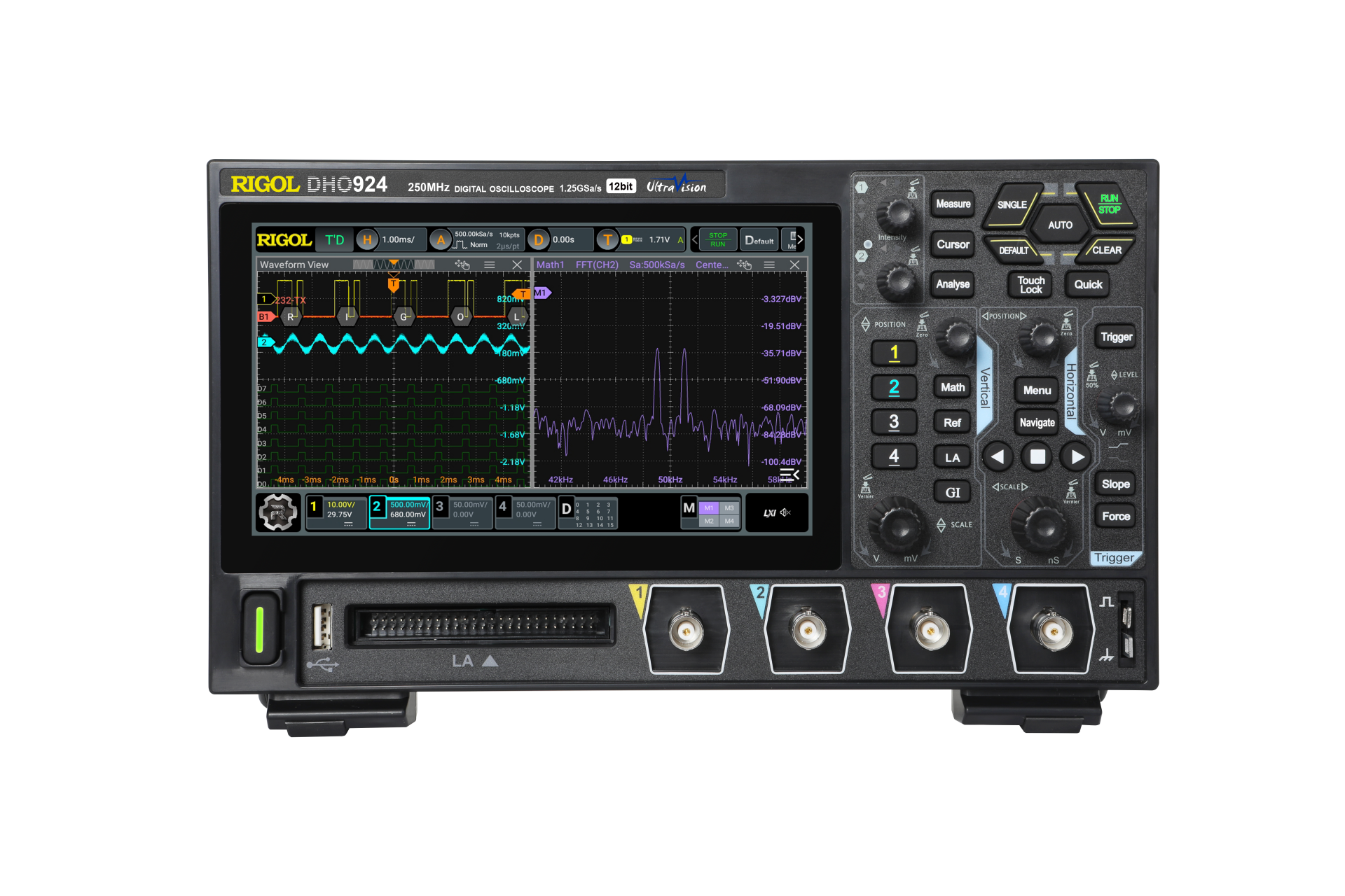 DHO924 250MHz 4 Kanal 12 Bit Dijital Osiloskop