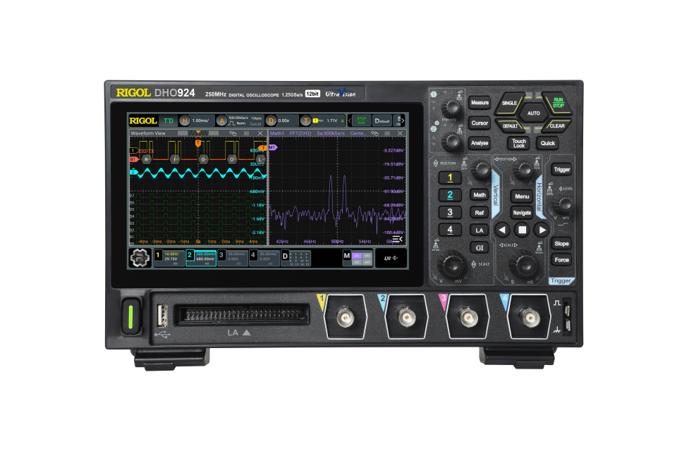 DHO924 250MHz 4 Kanal 12 Bit Dijital Osiloskop