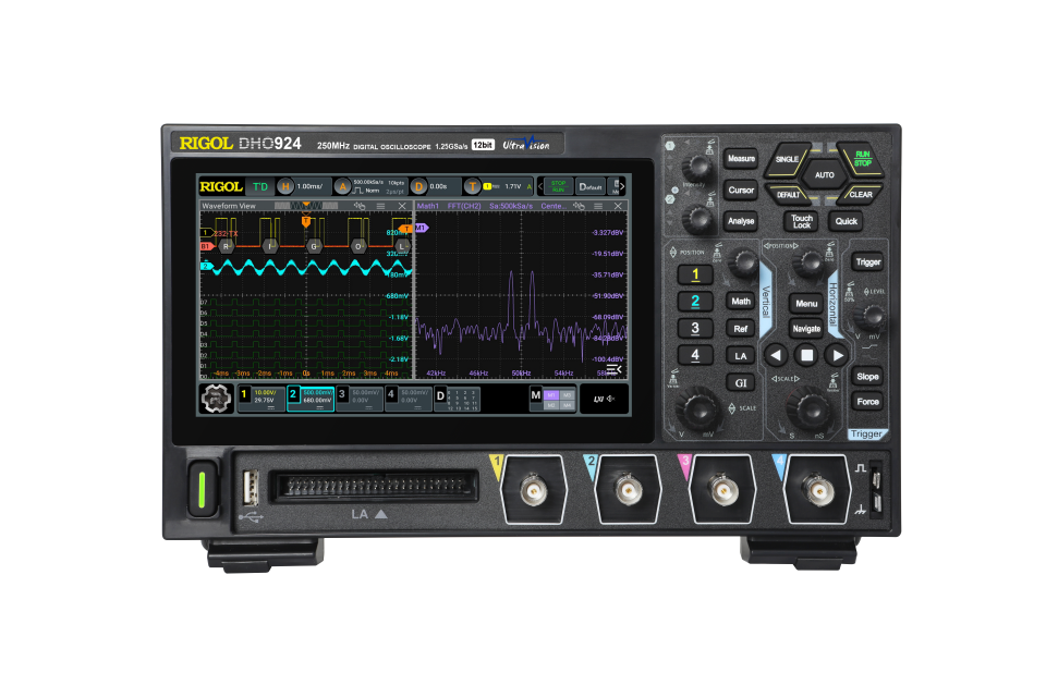 DHO924 250MHz 4 Kanal 12 Bit Dijital Osiloskop