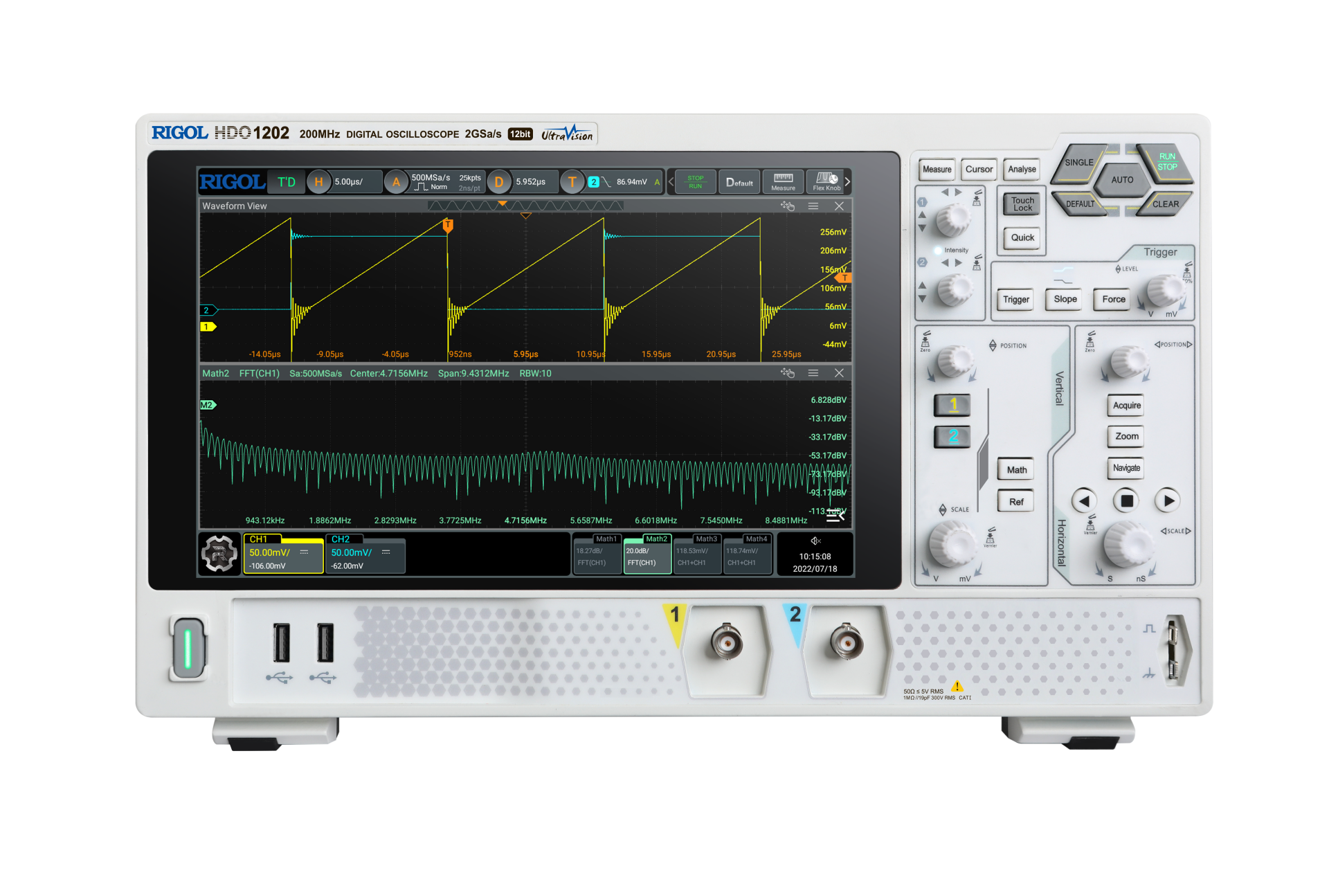 HDO1202 200 MHz 2 Kanal 12 bit Dijital Osiloskop