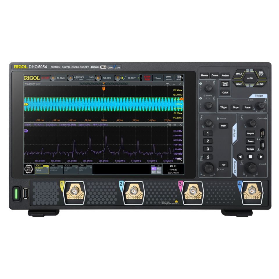 DHO5054 500 MHz 4 Kanal 12 Bit Dijital Osiloskop