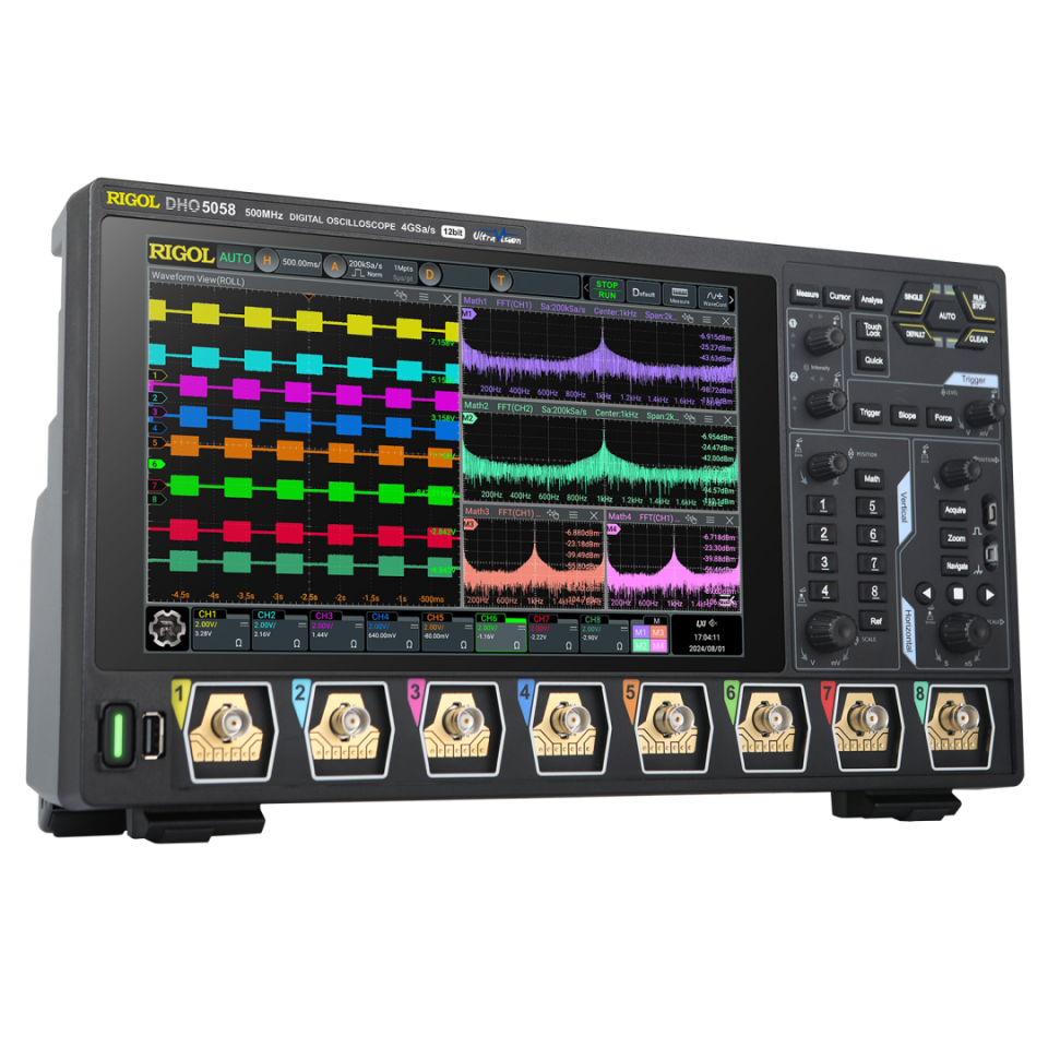DHO5058 500 MHz 8 Kanal 12 Bit Dijital Osiloskop