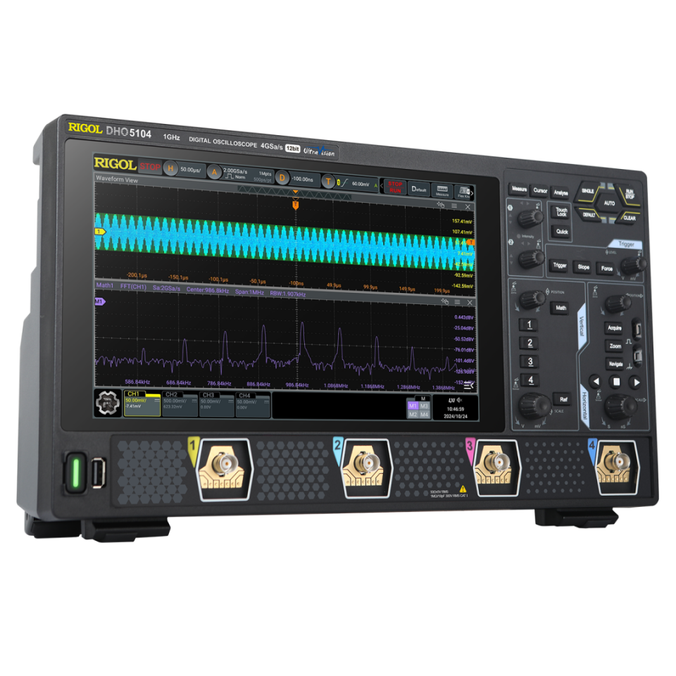 DHO5104 1 GHz 4 Kanal 12 Bit Dijital Osiloskop