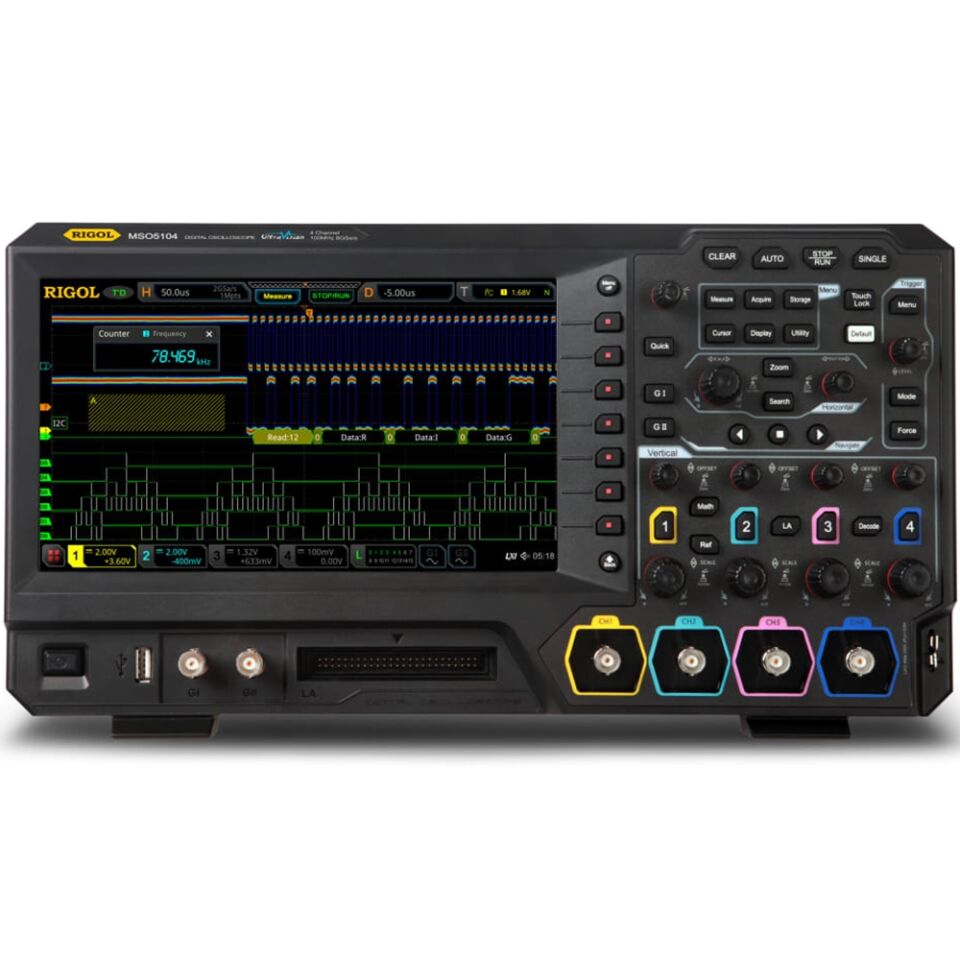 MSO5104 100MHz 4 Kanallı 8GS/S Lojik Analizörlü Dijital Osiloskop