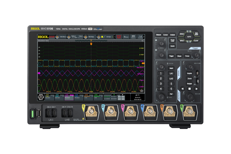 MHO5106 1 GHz 6 Kanal 12 Bit Dijital Osiloskop