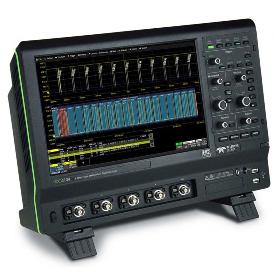 HDO4054A 500 MHz, 10 GS/s, 4 Ch, 12.5 Mpts/Ch 12-bit HD Osiloskop