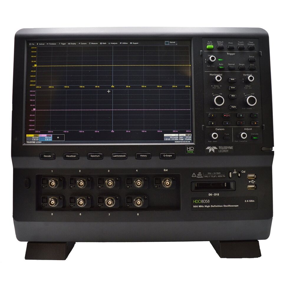 HDO8034A 350 MHz, 10 GS/s, 8 Kanallı, 50 Mpts/Ch 12-bit HD Osiloskop