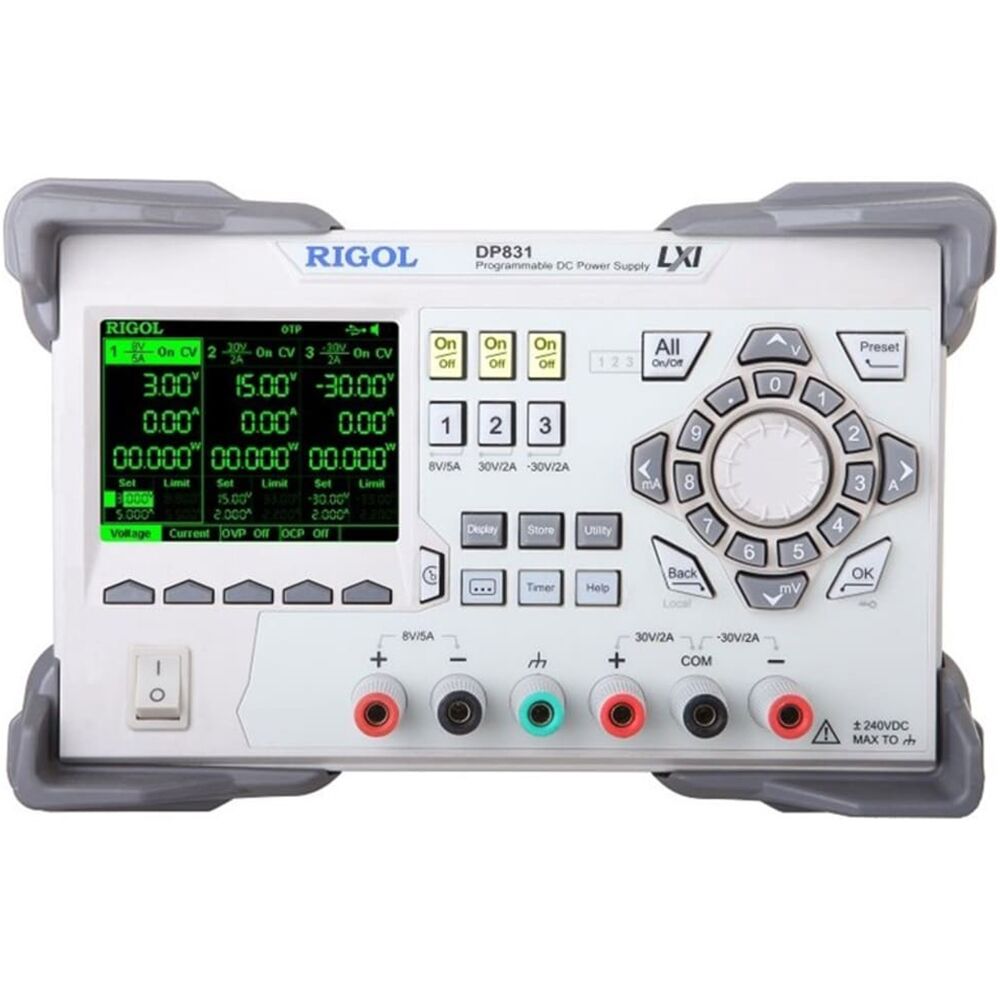 Rigol DP831 160W 3 Çıkışlı (+8 V / 5 A , +30 V / 2 A, -30 V / 2 A) Programlanabilir DC Güç Kaynağı