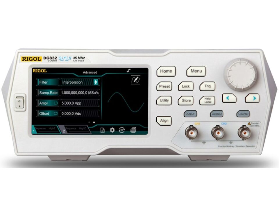 Rigol DG832 / 35MHz 2 Kanallı 16bit Fonksiyon - Keyfi Dalgaformu Sinyal Jeneratörü