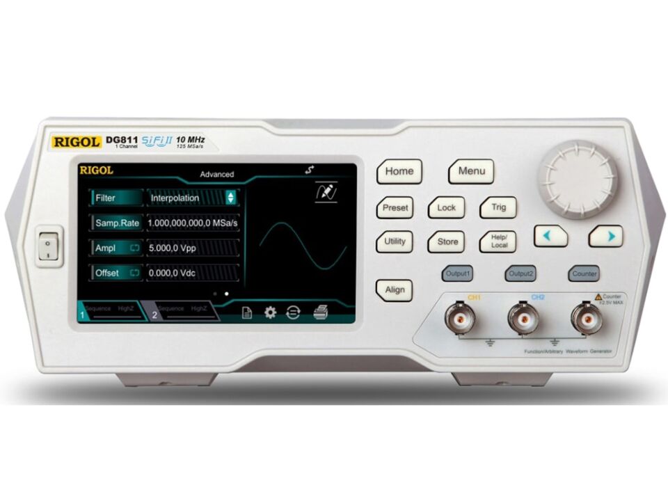 Rigol DG812 / 10MHz 2 Kanallı 16bit Fonksiyon - Keyfi Dalgaformu Sinyal Jeneratörü