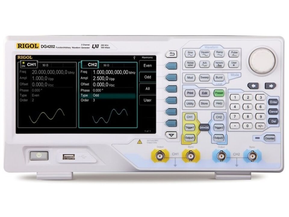 Rigol DG4202 200MHz 14Bit 2 Kanallı Fonksiyon Keyfi Sinyal Jeneratörü