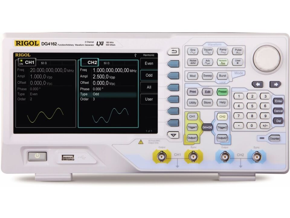 Rigol DG4162 160MHz 14Bit 2 Kanallı Fonksiyon Keyfi Sinyal Jeneratörü