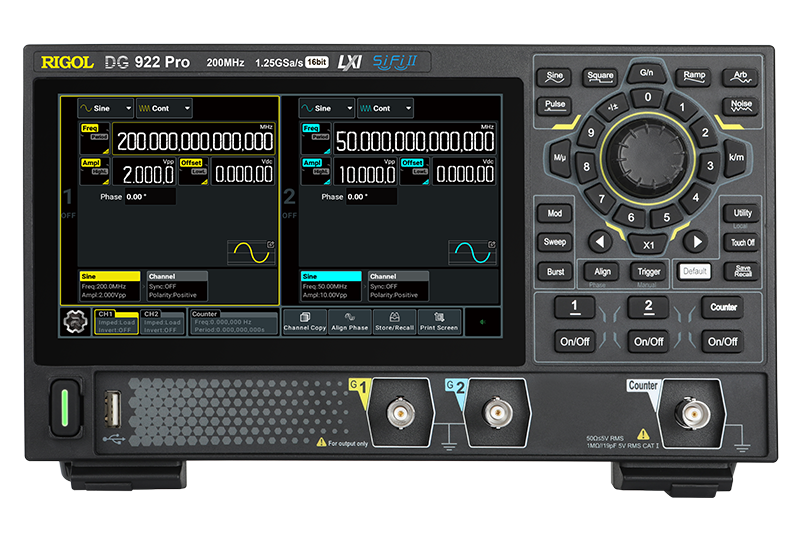 Rigol DG922 Pro 2 Kanal, 200 MHz Arbitrary Waveform Jeneratör