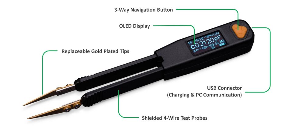 LCR Research LCR Pro1 Plus Smart Tweezer LCR Metre