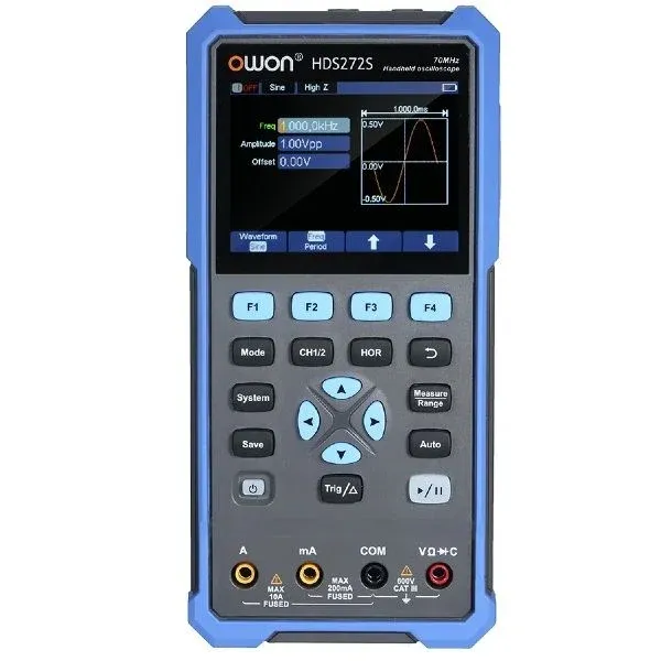 Owon HDS272S 70 MHz Çift Kanal 250MSa/s Dijital Osiloskop
